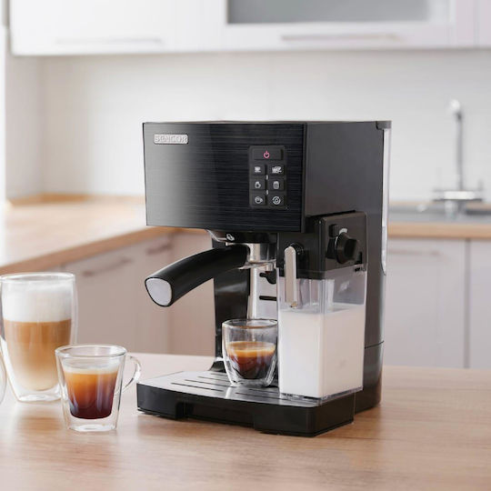 Sencor Automatic Espresso Machine 1450W Pressure 20bar for Cappuccino Black SES 4050SS-EUE3