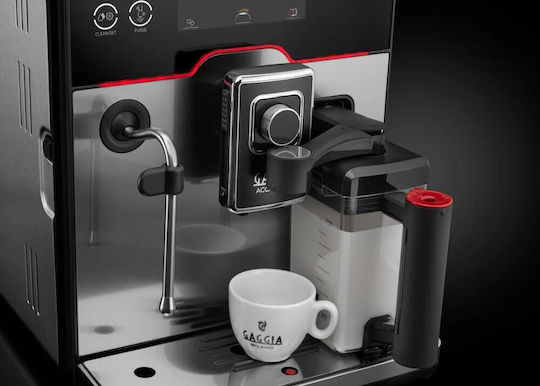 Gaggia Accademia Automatic Espresso Coffee Machine 1500W Pressure 15bar for Cappuccino with Grinder Silver RI9782/01