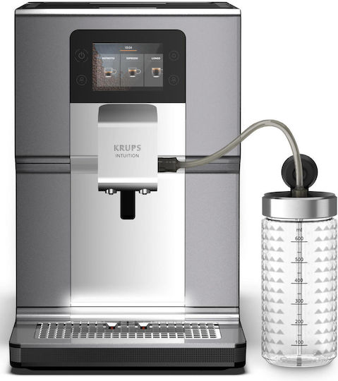 Krups Intuition Preference+ 1450W Налягане 15бар за капучино с мелачка Сребриста