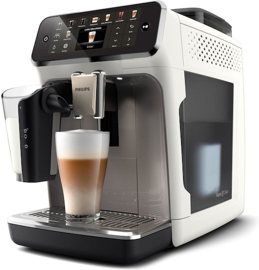 Philips Series 5500 Automatic Espresso Coffee Machine 1500W Pressure 15bar for Cappuccino with Grinder White EP5545/70