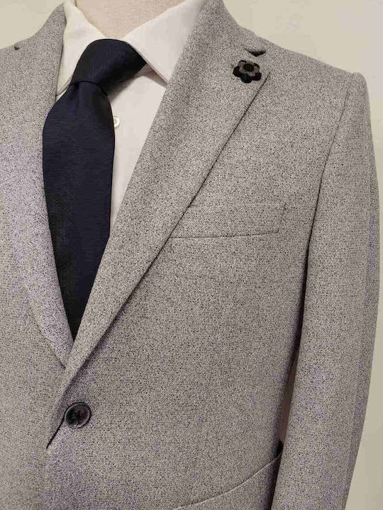 Men's Suit Jacket Slim Fit Gray