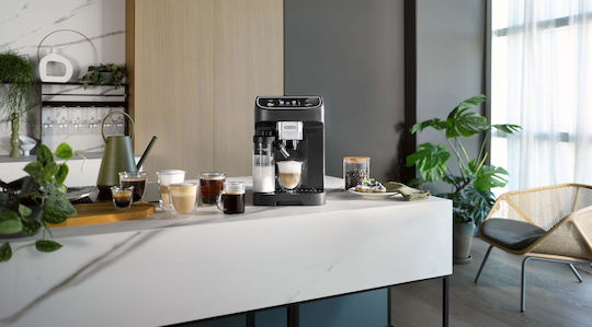 De'Longhi Magnifica Plus Automatische Espressomaschine 1450W Druck 15bar mit Mahlwerk Schwarz