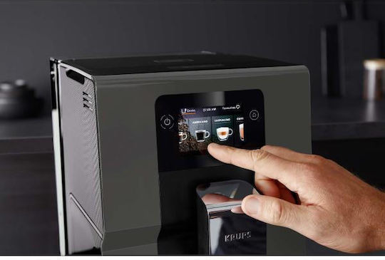Krups Intuition Preference Αυτόματη Μηχανή Espresso 1450W Πίεσης 15bar με Μύλο Άλεσης Μαύρη