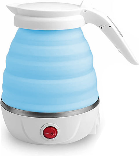 Travel Folding Electric Kettle Reisekessel 600ml 600W Blau