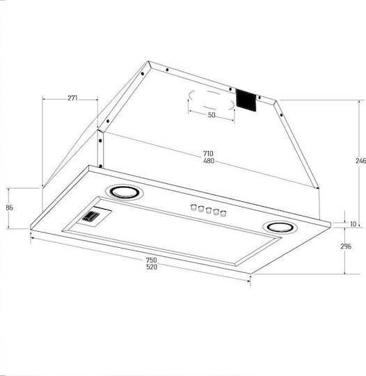 Gruppe Triton Absaugmechanismus 75cm Inox