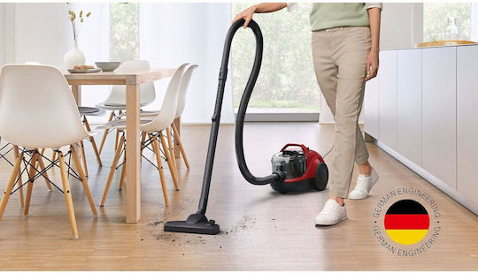 Bosch BGC21X350 Прахосмукачка 750W С контейнер 2лт Червен