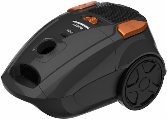 Heinner HVC-MGRY1400 Vacuum Cleaner 700W Bagged 3lt Silver