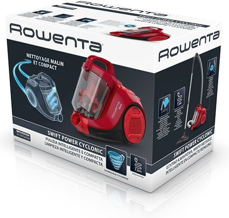 Rowenta Swift Power Cyclonic Ηλεκτρική Σκούπα 750W με Κάδο 1.64lt Κόκκινη