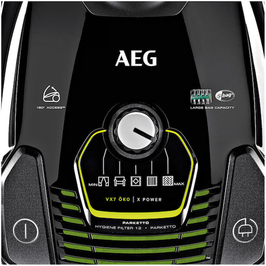 AEG VX7-2-OKOX Aspirator 650W cu sac 3.5lt Neagră