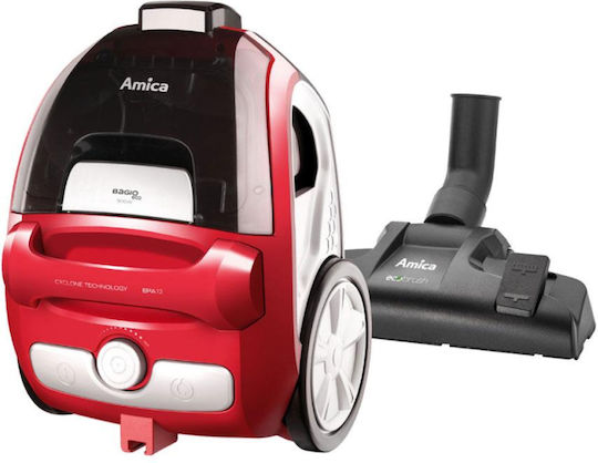 Amica Bagio VM3044 Прахосмукачка 900W С контейнер 1.5лт Червен