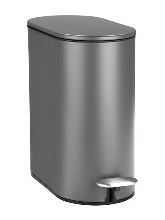 Estia Metallic Bathroom Basket Soft Close 5lt Gray