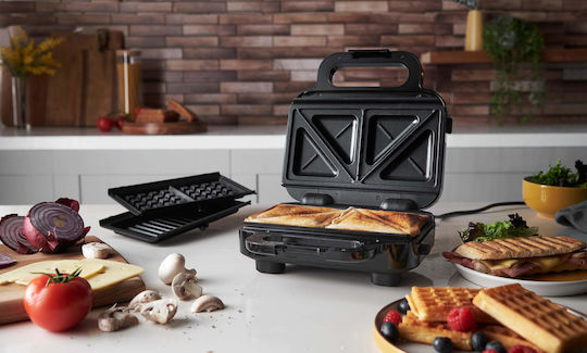 Russell Hobbs Τοστιέρα με Αποσπώμενες Πλάκες για 2 Τοστ 750W Μαύρη