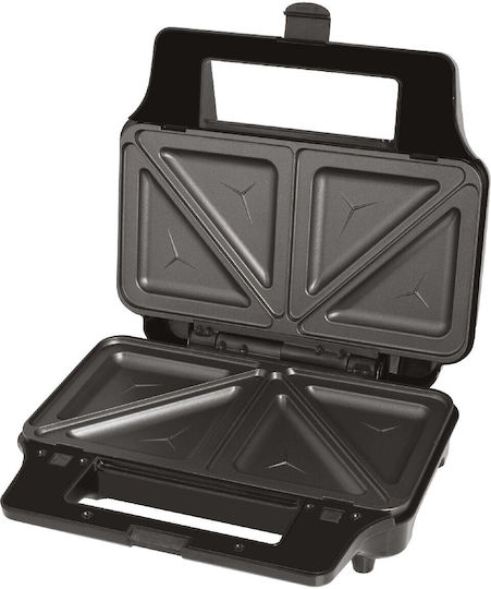 Sencor Sandwich Maker cu Plăci Detasabile pentru for 2 Sandwiches Sandvișuri 900W Inox