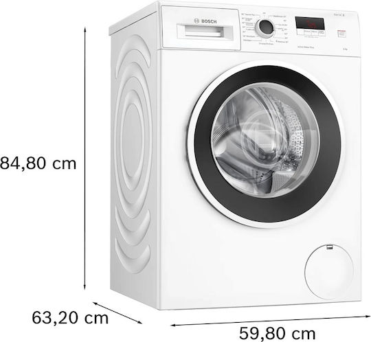 Bosch Πλυντήριο Ρούχων 8kg 1400 Στροφών Speed Perfect WGE03400GR