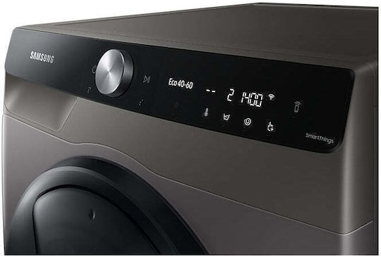 Samsung Πλυντήριο Ρούχων 9kg 1400 Στροφών Ecobubble Γκρι WW90T754DBX/S7