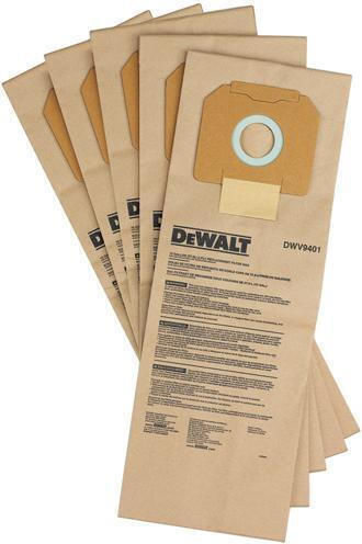DEWALT Vacuum Cleaner Bags 5pcs Compatible with Vacuum Cleaner DeWalt
