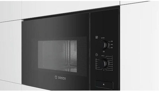 Bosch Εντοιχιζόμενος Φούρνος Μικροκυμάτων 20lt Μαύρος