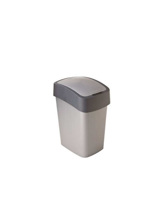 Curver Pacific Flip Waste Bin Waste Plastic Charcoal-Silver 25lt 1pcs