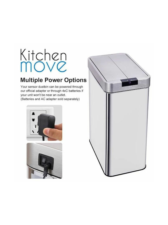 Kitchen Move Waste Bin Waste Plastic Gray 60lt 1pcs S71003469