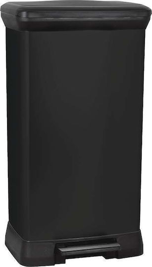 Curver Waste Bin Waste Plastic with Pedal Black 50lt 1pcs