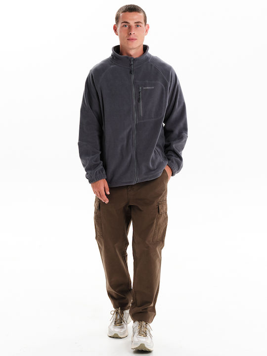 Men's Fleece Cardigan Gray