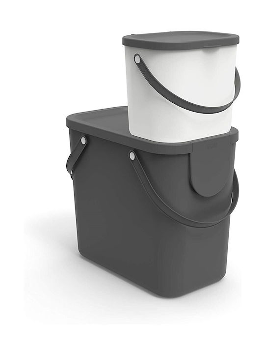Rotho Babydesign Albula Abfalleimer Abfall Kunststoff Gray 6Es 1Stück