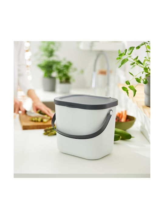 Rotho Babydesign Albula Кошче Отпадъци Пластмасов Бял 6лт 1бр
