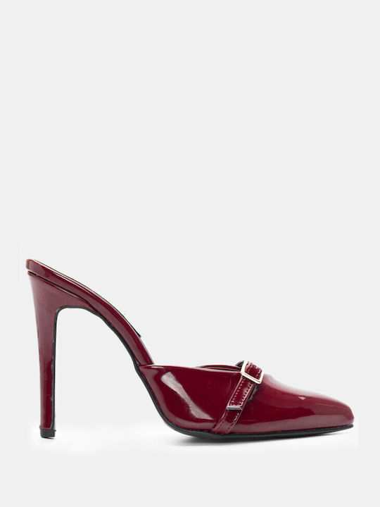 Luigi Heel Mules Burgundy