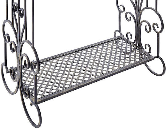Beliani Single Wall-Mounted Bathroom Freestanding Coat Rack ​90x90cm Silver