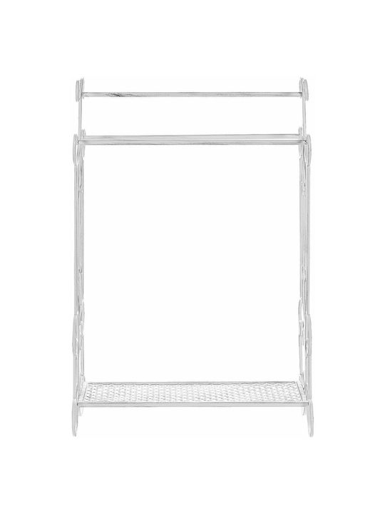Beliani Freistehender Kleiderständer Badezimmer Einzeln ​90x90cm Weißer