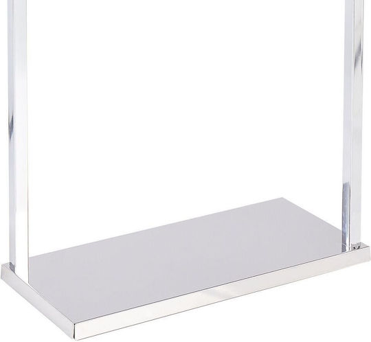 Beliani Поставка за дрехи Баня Единичен ​83x83см Inox Сив
