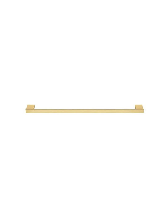 Sanco Monogramm Single Wall-Mounted Bathroom Rail ​60x2cm Brushed Brass