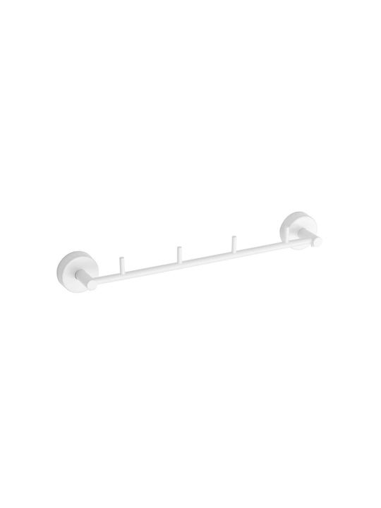 Kapitan Single Wall-Mounted Bathroom Rail Inox White