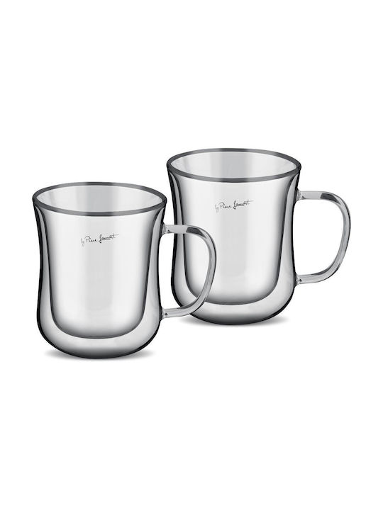 Lamart Vaso Set Căni Maro din Porțelan Transparente 220ml 2buc