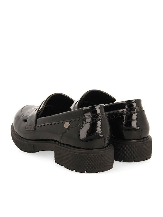 Girls PU Leather Moccasins Black