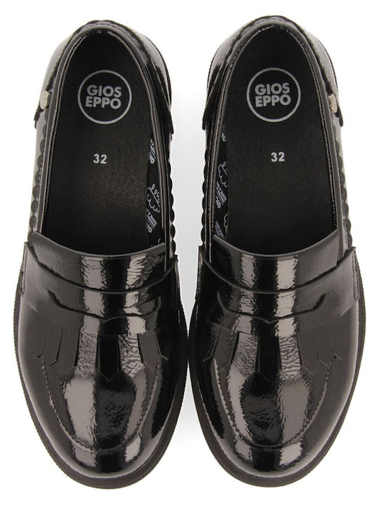 Girls PU Leather Moccasins Black