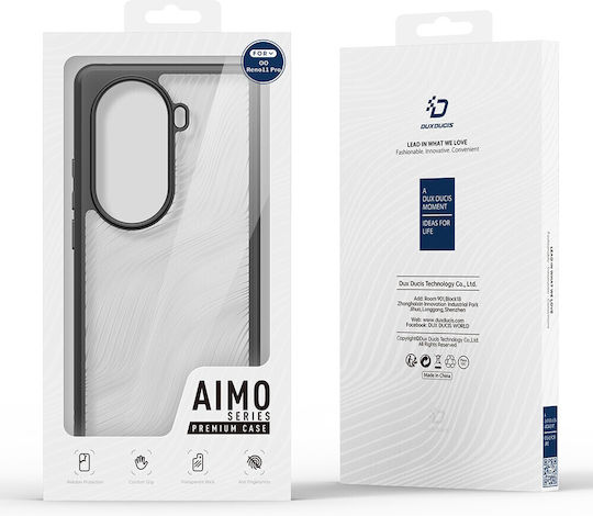 Dux Ducis Umschlag Rückseite Schwarz (Oppo Reno11 Pro - Dux Ducis Aimo Serie - Schwarz)