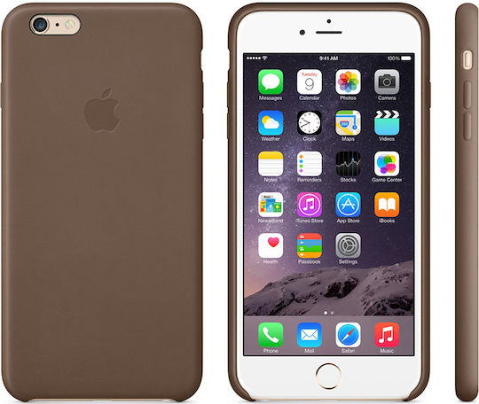 Apple Back Cover Leather Brown (iPhone 6/6s Plus)