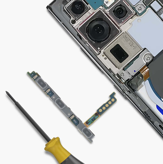 Clappio Power- und Lautstärketastenabdeckung Samsung Galaxy S23 Ultra Schwarz