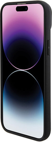 BMW Umschlag Rückseite Leder Schwarz (iPhone 15)