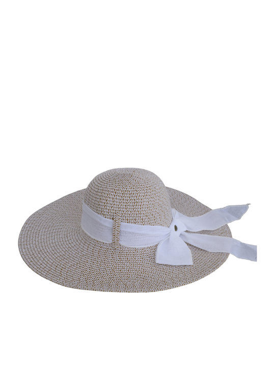 Frauen Rattangeflecht Hut Beige
