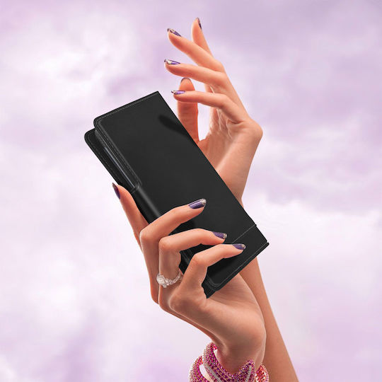 Slim Case Flip Book Cover Stand Wallet Case 5'' 5.5'' Smartphones Black