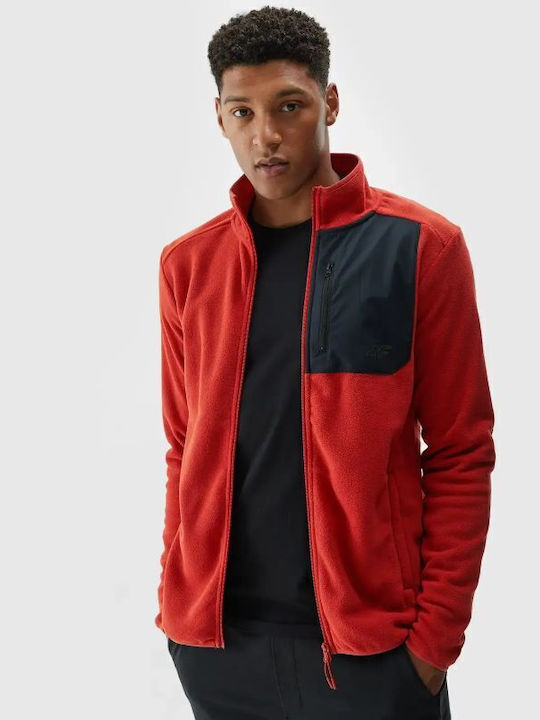 Ανδρική Ζακέτα Fleece Κόκκινη