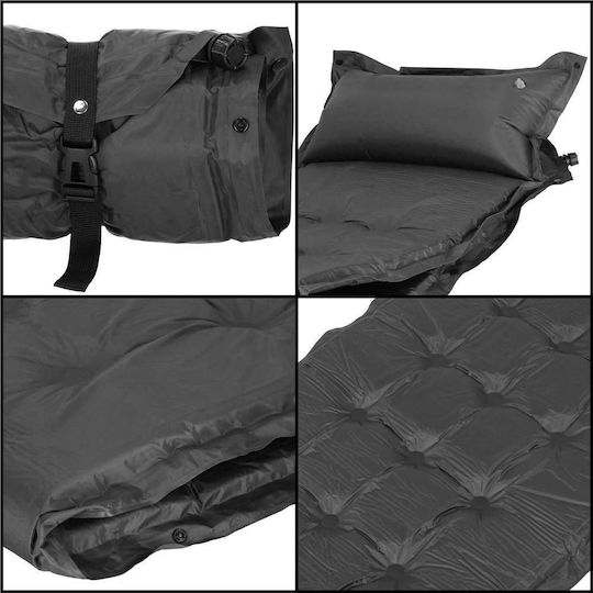 Selbstaufblasend Einzeln Camping Schlafmatte 193x68cm Dicke 3.5cm in Gray Farbe { pn }}