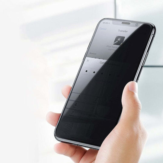 Vollkleber Privatsphäre Vollflächig gehärtetes Glas Schwarz (Galaxy A12)