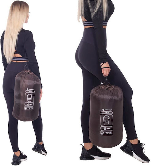 Springos Sleeping Bag Μονό Καλοκαιρινό Dark Brown