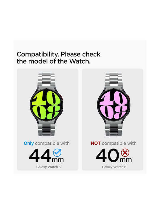Spigen Modern Fit Armband Rostfreier Stahl Silber (Galaxy Watch6 44mm)