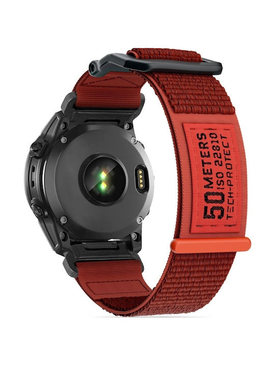Tech-Protect Scout Каишка Текстил Оранжев (Fenix 3 / 5X / 5X Plus / 6X / 6X Pro / 7X / 7X Pro / 8 (51mm))