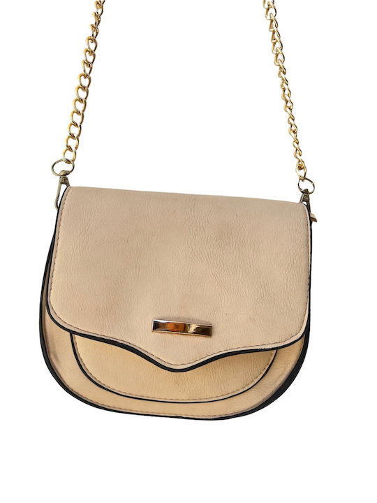 Leder Damentasche Schultertasche Beige