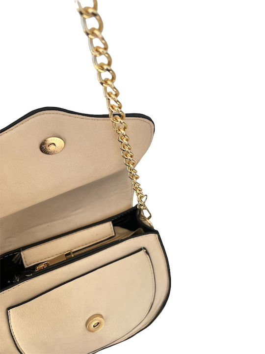 Leder Damentasche Schultertasche Beige